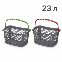 Корзина покупательская 23л с 1 пластиковой ручкой