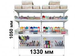 Набор для творчества с направляющими, полками и перфопанелями ФОНЯ ПРО МАКС 1330Б, БЕЛЫЙ