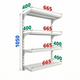 Полки 665*400 для хранения «МультиФлекс» 1050МФ64Б, белый