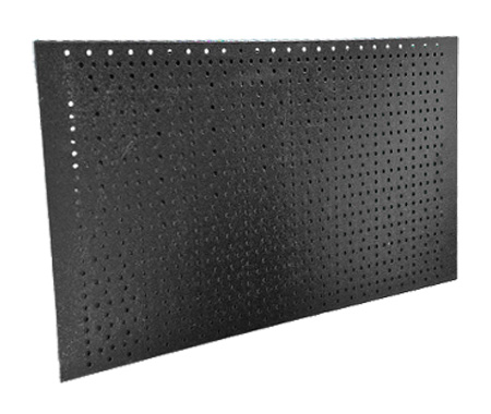 Перфорированная панель с креплением на стену 350х665 мм цвет RAL 9005 ЧЕРНЫЙ шагрень