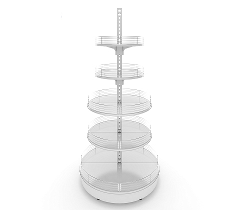 Стеллаж торговый металлический островной круглый