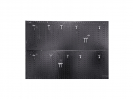 Набор БАЗА 1000, крючки с двумя перфорированными панелями 350х1000 мм, ЦВЕТ ЧЕРНЫЙ шагрень