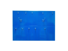 Набор БАЗА 1000, крючки с двумя перфорированными панелями 350х1000 мм, ЦВЕТ СИНИЙ