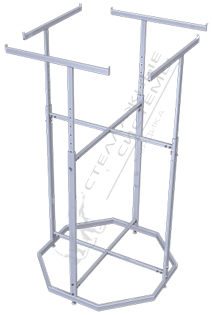 Вешало для одежды восьмигранное 850х850 мм, h 1200-1800 мм