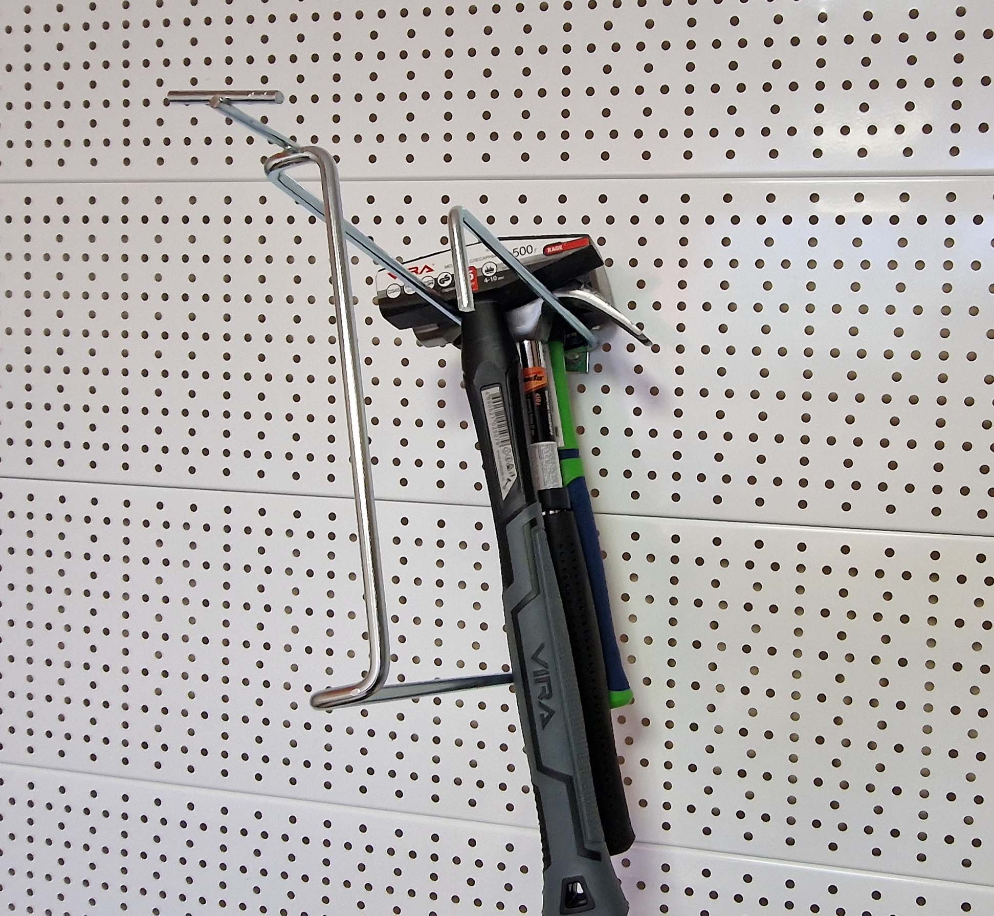 Держатель для молотков на перфорацию, шаг 50 мм, система хранения инструмента В Гараж.