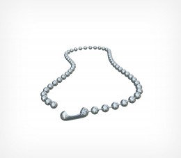 Цепь металлическая шариковая в отрезках с замком-соединителем BALL CHAIN