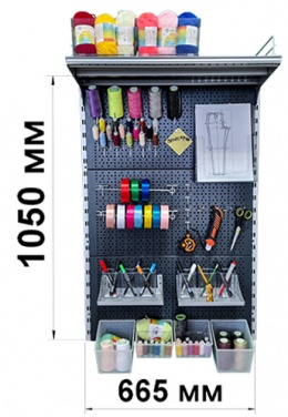 Набор для творчества с перфопанелями и направляющими ФОНЯ ПРО 665Ч, ЧЕРНЫЙ шагрень