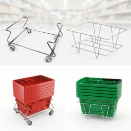 Подставки под покупательские корзины