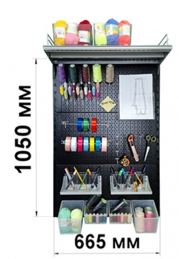 Набор для творчества с перфопанелями и направляющими ФОНЯ ПРО 665Г, ГРАФИТ шагрень