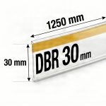 Самоклеящийся ценникодержатель DBR 30 длина 1250 мм цвет прозрачный