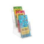 Буклетница настольная с 4-мя прозрачными карманами формат 1/3 A4 ЕВРОБУКЛЕТ