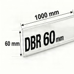 Самоклеящийся ценникодержатель DBR 60 длина 1000 мм цвет белый
