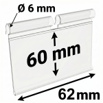 Ценникодержатель навесной на крючок VH 60*62