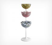 Дисплей с тремя чашами (24-17-17) UNIBOWL-TOWER-3, высота 1555мм, цвет белый