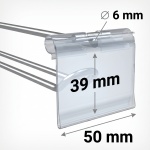 Ценникодержатель навесной на крючок DRA 39*50