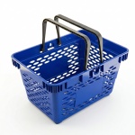 Корзина покупательская с двумя ручками, цвет синий 20 л