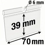 Ценникодержатель навесной на крючок VH 39*70