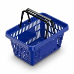 Корзина покупательская с двумя ручками усиленная, цвет синий 20 л