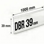 Самоклеящийся ценникодержатель DBR 39 длина 1000 мм цвет белый (0-007-1000-Бел)