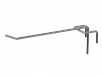 Крючок одиночный 200мм пруток 5мм на сетку блестящий цинк