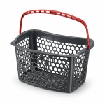 Корзина покупательская, RAL 7024, ручка красная 23 л