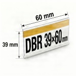 Самоклеющийся ценникодержатель DBR 39 длина 60 мм цвет прозрачный (0-007-60-ПР)