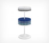 Дисплей-подиум с двумя полками UNIBOWL-RX-2, цвет белый