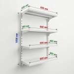 Полки 665*400 для хранения «МультиФлекс» 1050МФ64Б, белый