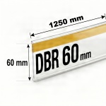 Самоклеящийся ценникодержатель DBR 60 длина 1250 мм цвет прозрачный