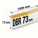 Самоклеящийся ценникодержатель DBR 73 длина 1250 мм цвет прозрачный