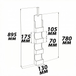 Подвесная пластиковая лента страйпхолдер с карманами 130х175х55 мм STRIPEHOLDER
