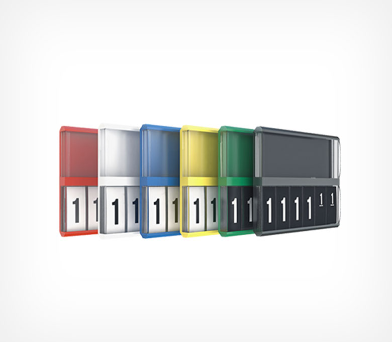 Кассета цен формата A8 с блокнотом Цвет корпуса - Голубой / Цвет блокнота - Белый PC DIGIT-A8