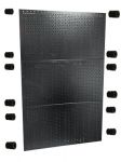 Набор Оптима 665, перфорированная панель 665х1050 мм цвет RAL 9005 ЧЕРНЫЙ шагрень с креплением на стену