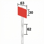 Подвесная пластиковая лента CLIP STRIP-W, шаг 62 мм