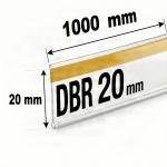 Самоклеящийся ценникодержатель DBR 20 длина 1000 мм цвет прозрачный