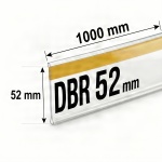 Самоклеящийся ценникодержатель DBR 52 длина 1000 мм цвет прозрачный (0-008-1000-Пр)