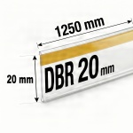 Самоклеящийся ценникодержатель DBR 20 длина 1250 мм цвет прозрачный