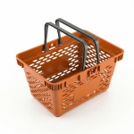 Корзина покупательская с двумя ручками, цвет оранжевый 20 л