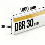 Самоклеящийся ценникодержатель DBR 30 длина 1000 мм цвет прозрачный