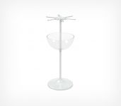 Дисплей 24л с держателем, 6 крючков UNIBOWL-24-HP-6, цвет белый