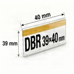 Самоклеющийся ценникодержатель DBR 39 длина 40 мм цвет прозрачный (0-007-40-ПР)